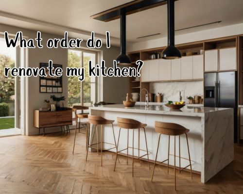 a kitchen renovation work