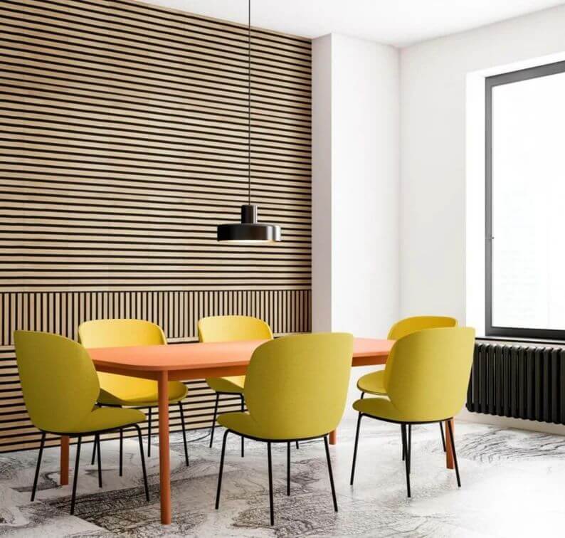 wood slat interior design