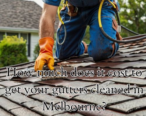 Gutter cleaner cleaning high gutters.